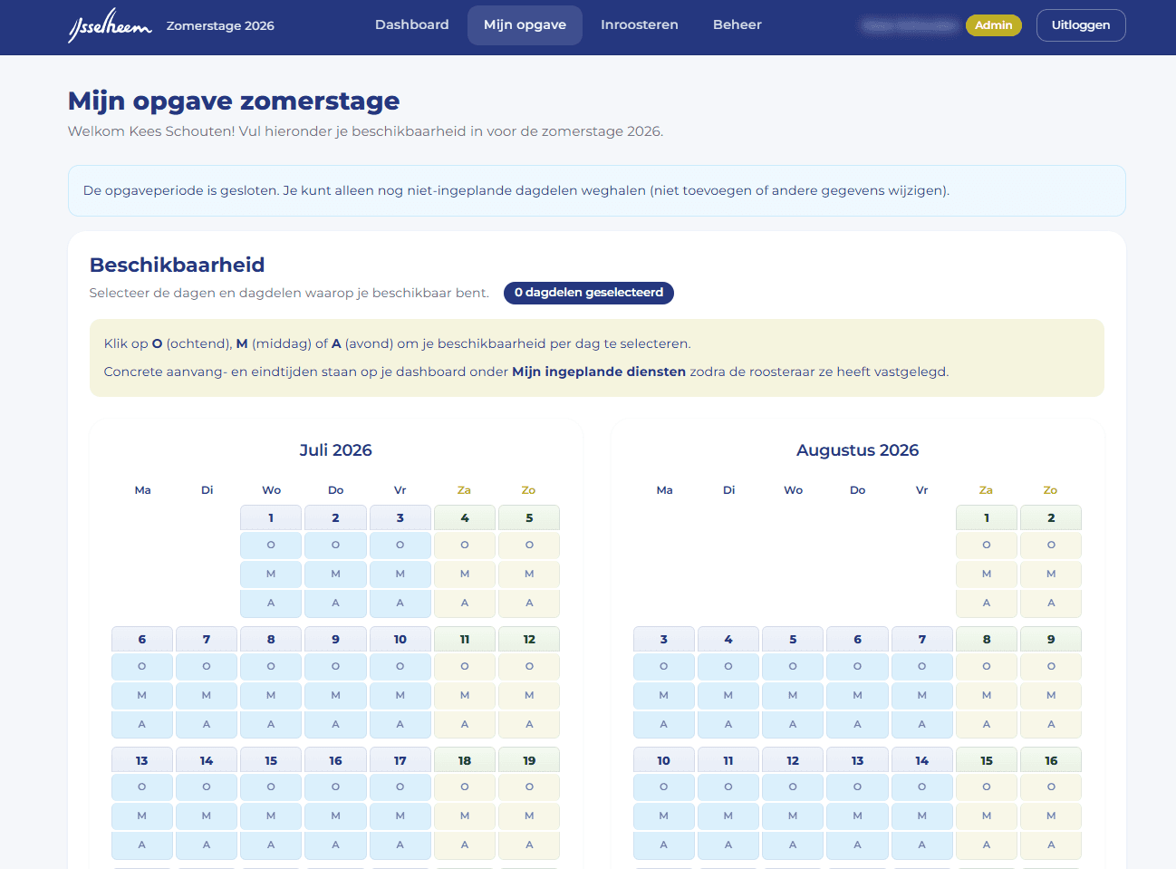 Schermafbeelding 2 van Zomerstage Inschrijfapp